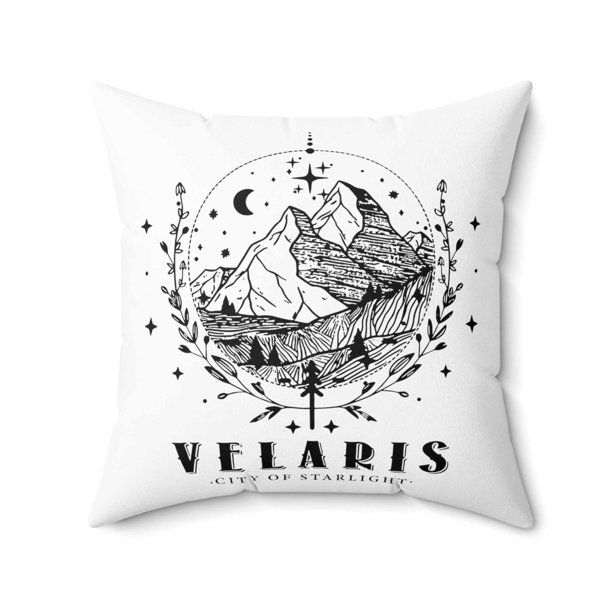 halfmoon ACOTAR ACOWAR ACOMAF Velairs Rhysand Sara' Throw Pillow Cover 18”  x 18”