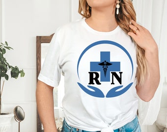Enfermera registrada Vida Camisa Enfermera Vida Enfermera Camisa Enfermería Camiseta Futura Enfermera Amor Camisa Enfermera Regalo Escuela de Enfermería Futura Enfermera Camiseta
