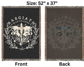 Fourth Wing Woven Blanket The Empyrean Woven Blanket Basgiath War College Woven Blanket Dragon Rider Blanket Fourth Wing Merch Woven Blanket