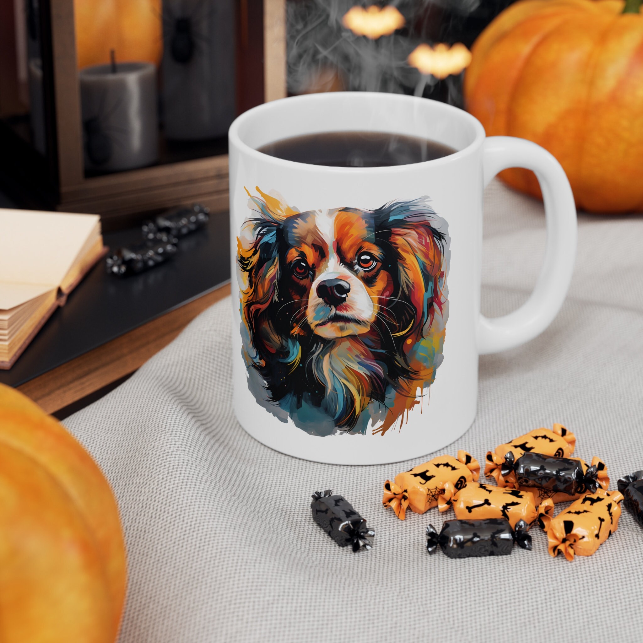 Mommy's Little Pumpkin Mug - Tri Cavalier King Charles Spaniel Mommy's Little Pumpkin Mug - Tri Cavalier King Charles Spaniel