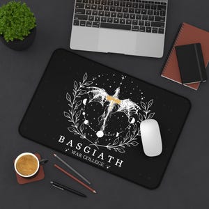 Fourth Wing Desk Mat The Empyrean Desk Mat Basgiath War College Desk Mat Dragon Rider Desk Mat Fourth Wing Merch Rebecca Yarros Desk Mat