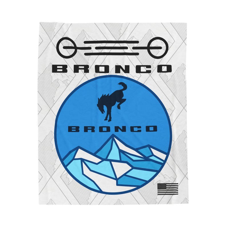 Ford Bronco Velveteen Plush Blanket Offroading Velveteen Plush Blanket Bronco Gift for Bronco
