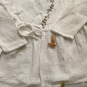 Girls Clothes Muslin Gauze with Hand Embroidery