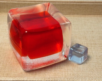 Crystal Ice Cube Taba Squishy | Satisfying Stress Relief Fidget Toy | Cute Kawaii Sensory Desk Squishy Gift for Kids & Adults