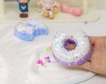 Adorable donut blandito / Golosina blandita hecha a mano de Taba / Juguete antiestrés de silicona ultrasuave / Juguete sensorial relajante / Regalo perfecto para niños y adultos