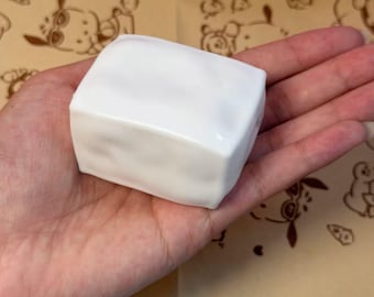 Tofu Stress Ball – Soft Squishy Fidget Toy, Slow Rising Stress Relief Toy, Sensory Toy for Anxiety Relief
