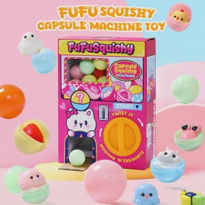 30pcs Mini Capsule Squishy Toys — Fun Vending Machine Style Fidget Set, Birthday and Party Gift for Kids & Teens