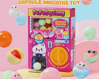 30pcs Mini Capsule Squishy Toys — Fun Vending Machine Style Fidget Set, Birthday and Party Gift for Kids & Teens
