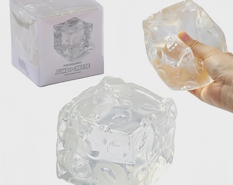 Squishy de queso gigante de cristal viral, juguete antiestrés sensorial, regalo para aliviar el estrés, envío rápido.