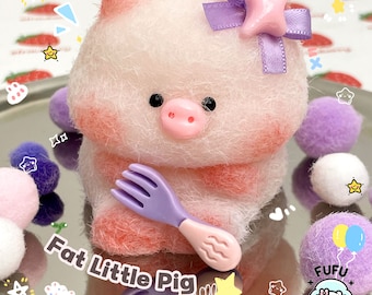 Handmade Pig Squishy: Vegan Fur Sensory Fidget Toy