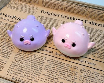 Kawaii Pufferfish Squishy | Soft Silicone Fidget Toy | Cute ASMR Stress Relief Sensory Toy | Gift for Kids & Adults