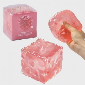 Extra Large Viral Cheese Squishy, Viral Stress Relief Sensory Toy, Fast Shipping Gift Pink Cheese