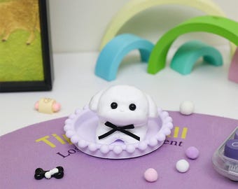 Adorable peluche blandito de cachorro / Juguete antiestrés hecho a mano de Taba / Juguete antiestrés de silicona suave / Regalo para niños y amantes de los perros / Peluche para aliviar el estrés