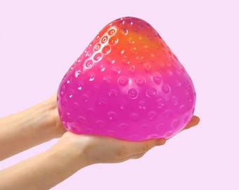 Squishy gigante de fresa de 2100 g, Squishy de cristal Taba, juguete antiestrés jumbo de crecimiento lento, lindo regalo kawaii