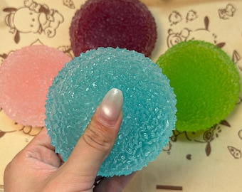 Crystal Bayberry Stress Ball | Soft Silicone ASMR Squeeze Toy, Kawaii Berry Squishy for Stress & Anxiety