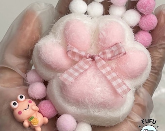Flocking Powder Cat Paw Squishy/Taba Squishy/Stress Anxiety Toy/Stress Reliver/Sensory Toy for Kids