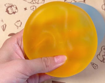 Frosted Orange Juice Stress Ball Toy | Soft Slow Rising Fidget Toy for Stress Relief, ASMR Sensory Squishy