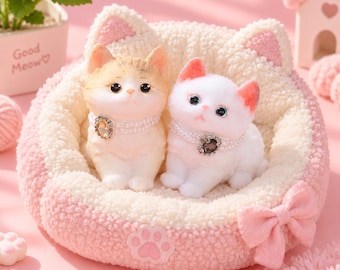 2PCS Kitten Taba Squishy Set Healing Stress Relief Sensory Fidget Toy Gift