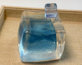Taba Squishy Crystal Blue Ice Cube | Soft Stress Relief Fidget Toy | Cute Kawaii Sensory Desk Toy Gift