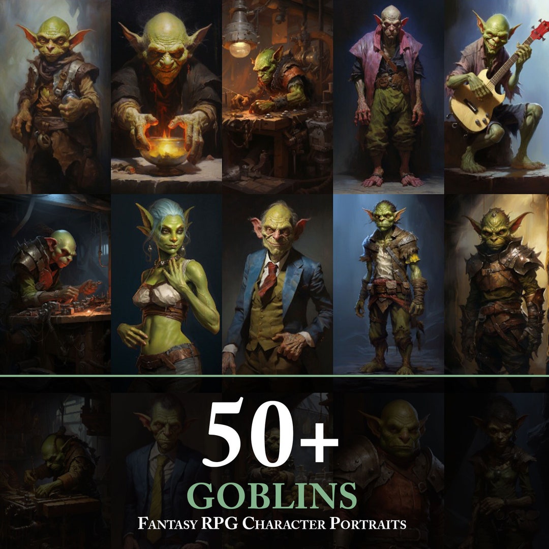 50 Goblin RPG Character Portraits Character Art D&D - Etsy