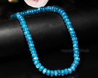 Neon Apatite Quartz Necklace, Quartz Beaded Necklace, Quartz Gemstone Beads Necklace for Women, Crystal Handmade Jewelry, Quartz Jewelry