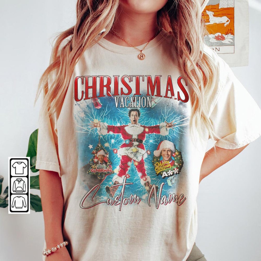 Custom Name Christmas Vacation Retro 90s Shirt Bootleg Movie Etsy