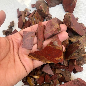 Natural Red Jasper Crystal Chips Lot - Polished Raw Red Jasper Jasper - Red Jasper Crystal Rough - Red Jasper Slab- Red Jasper Slice Jewelry