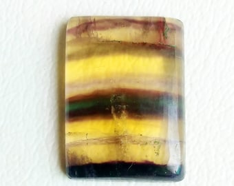Natural Multi Fluorite Cabochon: Loose Gemstone for Wire Wrap Jewelry