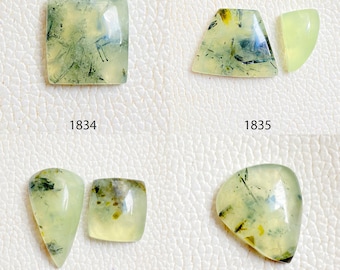 Polished Green Prehnite Gemstone: Loose Crystal Cabochon