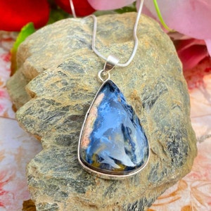 Pietersite Silver Crafted Pendant, 925 Solid Silver Pietersite Pendant, Natural Pietersite Necklace, Handcrafted Pietersite Pendant Jewelry