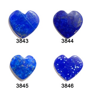 Natural Lapis lazuli Heart Carving - Lapis lazuli Heart Crystal - Lapis lazuli Puffy Heart Jewelry - Polished Lapis lazuli Hand Carved Heart