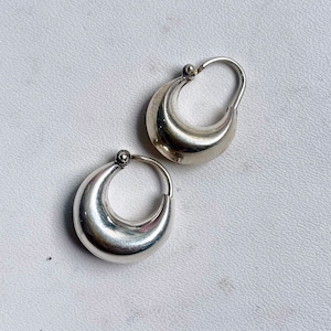 Hoop earrings, sterling silver earrings, chunky silver hoops, silver hoop earrings, chunky earrings, chunky silver earrings, Dainty Hoops