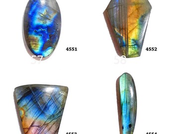 Pietra preziosa di labradorite sfusa: cabochon di cristallo arcobaleno per la creazione di gioielli