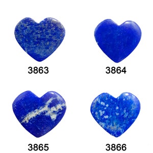 Blue Lapis Puffy Heart Jewelry - Natural Lapis lazuli Heart Carving - Lapis lazuli Heart Crystal - Polished Lapis lazuli Hand Carved Heart