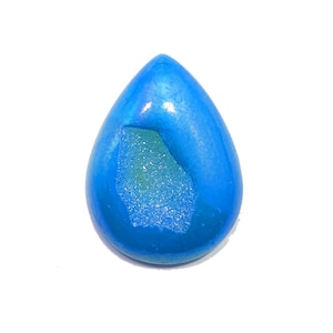 Blue Onyx Druzy Agate Gemstone, Blue Agate Druzy Geode Cabochon, Natural Onyx Druzy Pendant Crystal,  Blue Onyx Druzy For Jewelry Making