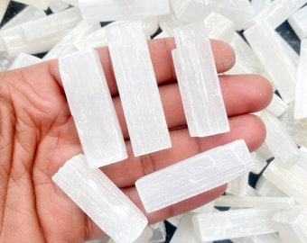 Bacchetta di cristallo di selenite grezza: bastoncino per la purificazione energetica