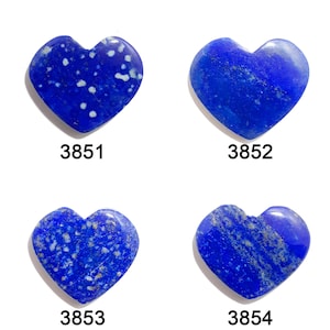 Polished Lapis lazuli Hand Carved Heart - Blue Lapis Puffy Heart Jewelry - Natural Lapis lazuli Heart Carving - Lapis lazuli Heart Crystal