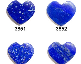 Corazón de lapislázuli tallado a mano: Joyería de piedras preciosas pulidas