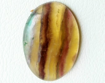 Natural Multi Fluorite Cabochon: Loose Gemstone for Jewelry Making