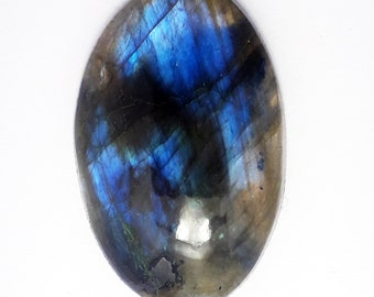 Cabochon di labradorite blu flash: pietra pendente di cristallo curativo (30x19x6 mm)