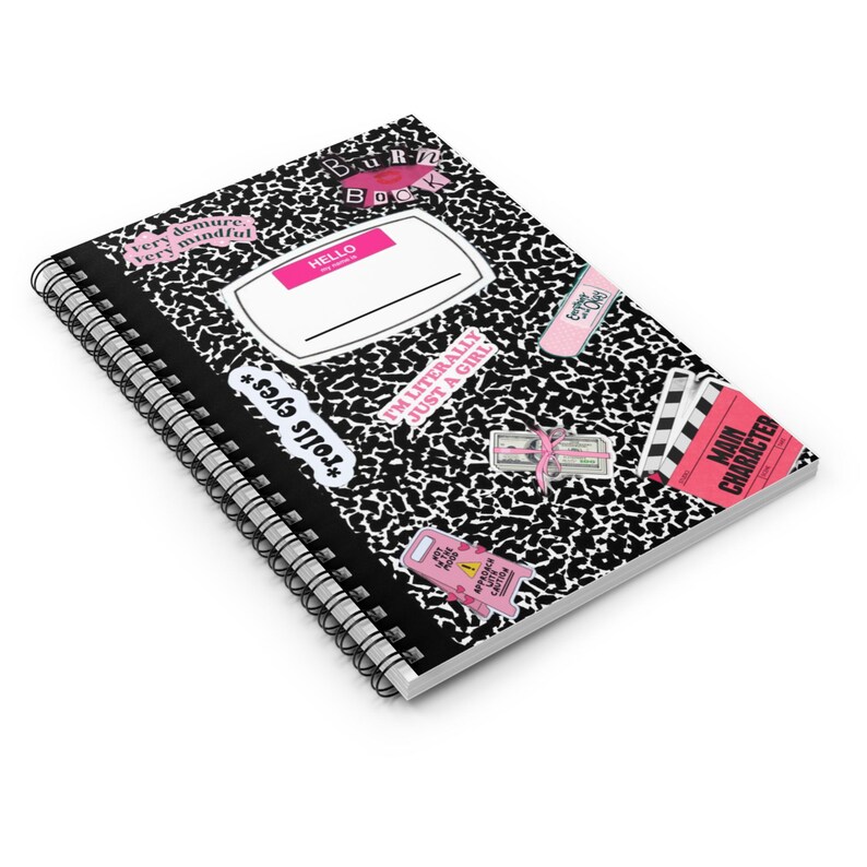 Burn Book Styled Notebook - Ruled Line With Fun Design for Notes ...