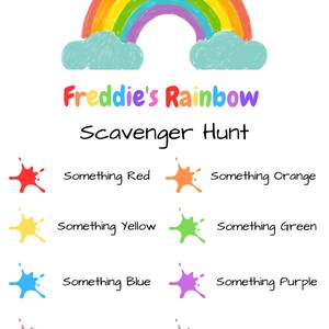Scavenger Hunt, Kids Activity, Summer Holidays, Rainbow Scavenger Hunt for Children - Fun &amp; Easy ...