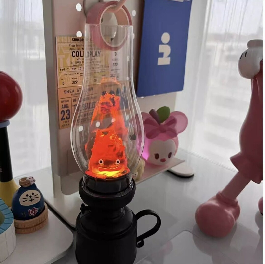 Calcifer Night Light Howl's Moving Castle Ghibli Candle Etsy UK