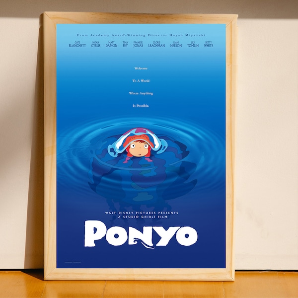 Ponyo: Behind the Microphone - The Voices of Ponyo Movie posters|poster collectibles|Canvas Poster |house decorations