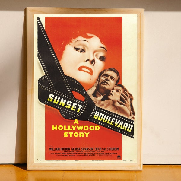 Sunset Blvd Movie posters|poster collectibles|Canvas Poster |house decorations
