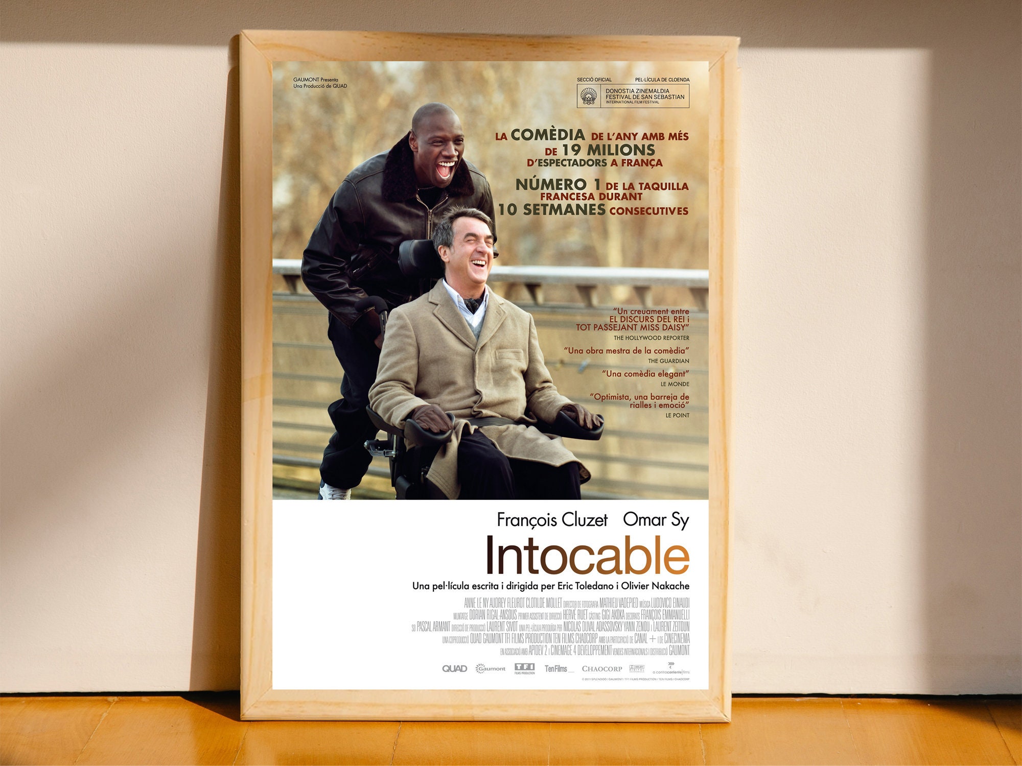 THE UNTOUCHABLES 2011 MOVIE POSTER A3 A4 * Classic Cult Film Poster Prints