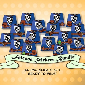 Minifigure black falcon knight custom stickers 16 PNG clipart bundle, Print, Custom minifigure torso decal