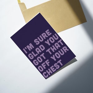Heureux que vous ayez eu cela sur votre poitrine | Art homosexuel | Carte de voeux de chirurgie supérieure | Fierté Trans | LGBTQIA+ | Cadeau parfait pour elle, eux, lui