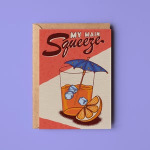 My Main Squeeze | Cartão de felicitações Queer Art | Cartão de afirmação LGBTQIA+ | Presente perfeito para ela, eles, ele