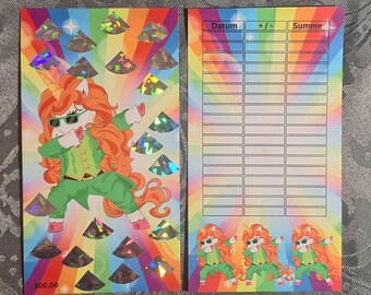 Hippie Einhorn Rubbelchallenge passend für A6 Binder